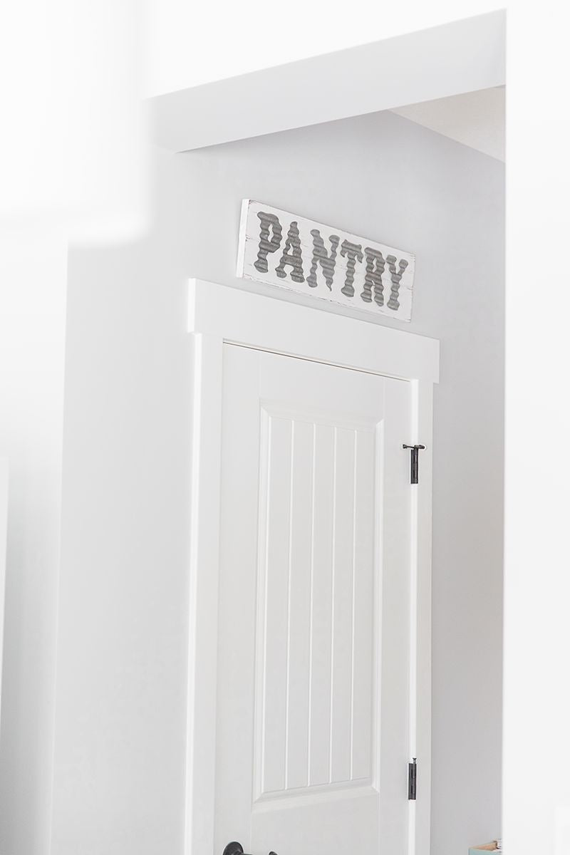 Corrugated Metal Pantry Sign Mysideofthegarage