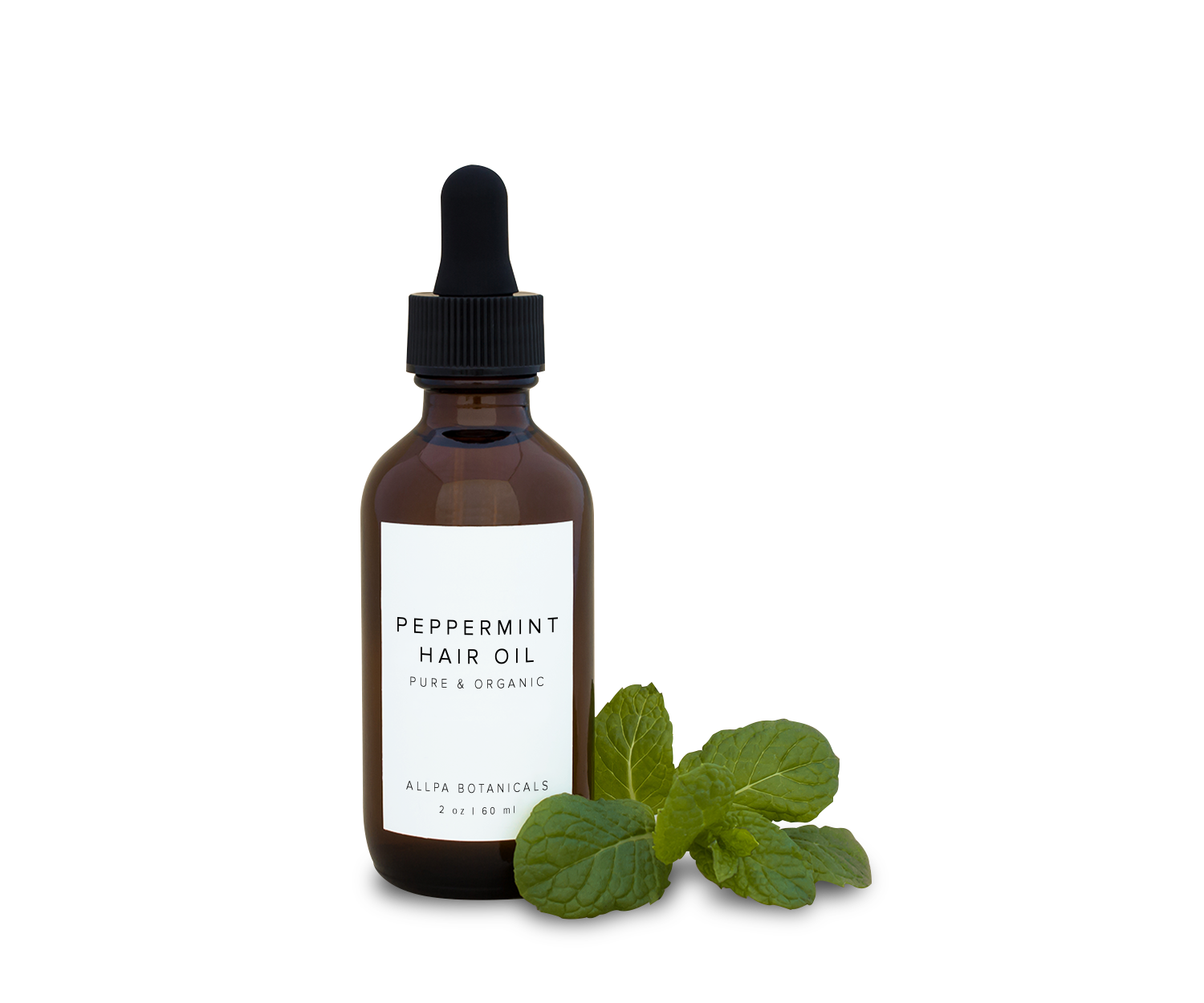 Peppermint Hair Oil - Natural & Organic - Allpa Botanicals