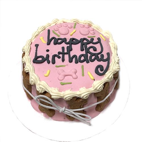 Bubba Rose Pink Birthday Cake Dog Treat