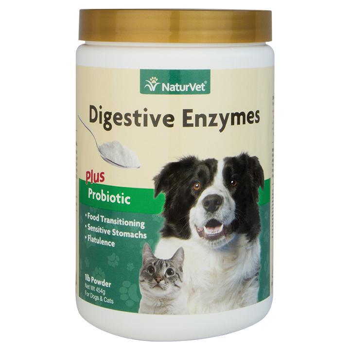 NaturVet Digestive Enzymes Powder with Pre & Probiotics ...