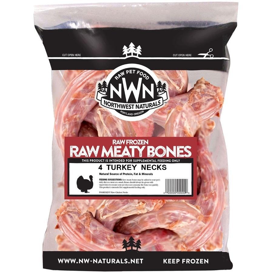 Northwest Naturals Meaty Bones Grain-Free Raw Frozen Turkey Neck Dog F