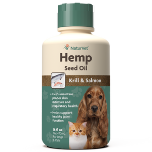 NaturVet Hemp Seed, Krill, & Salmon Oil Dog and Cat Supplement - Supply