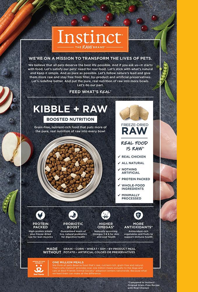 instinct raw dog food ingredients