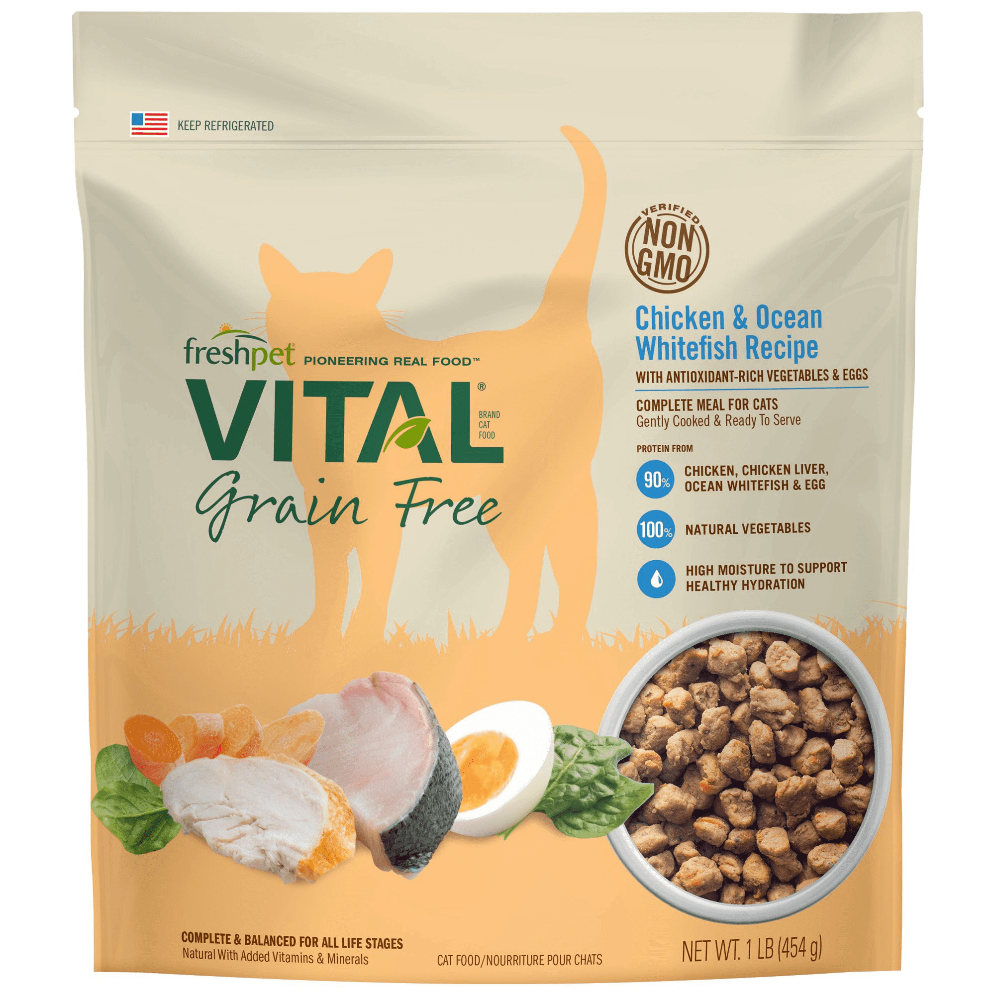 Freshpet Vital Complete Meals Grain Free Chicken And Ocean White Fish Fr