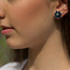 Blue Flower Stud Earrings