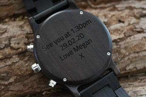 engraved watch for wedding day