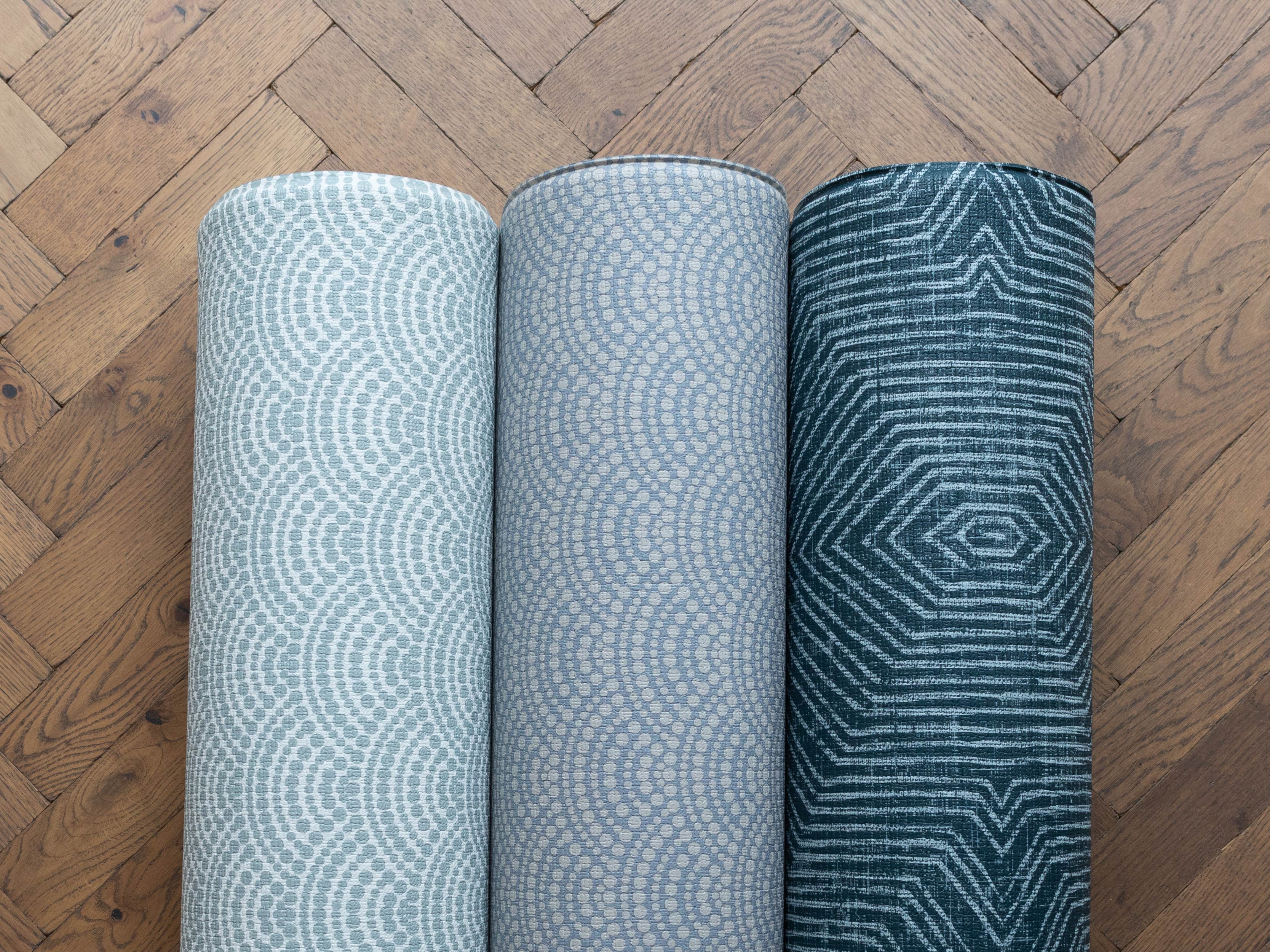 Blue tones of The Mariner, The Seafarer and The Wanderlust luxury Totter + Tumble playmats