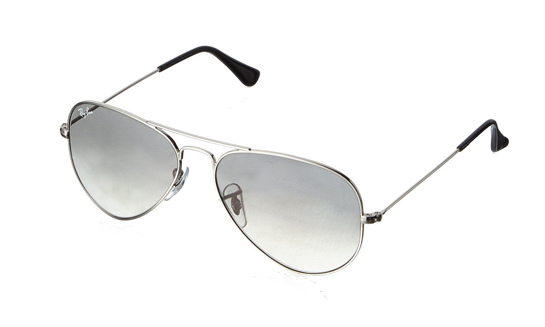 ray ban silver aviator glasses