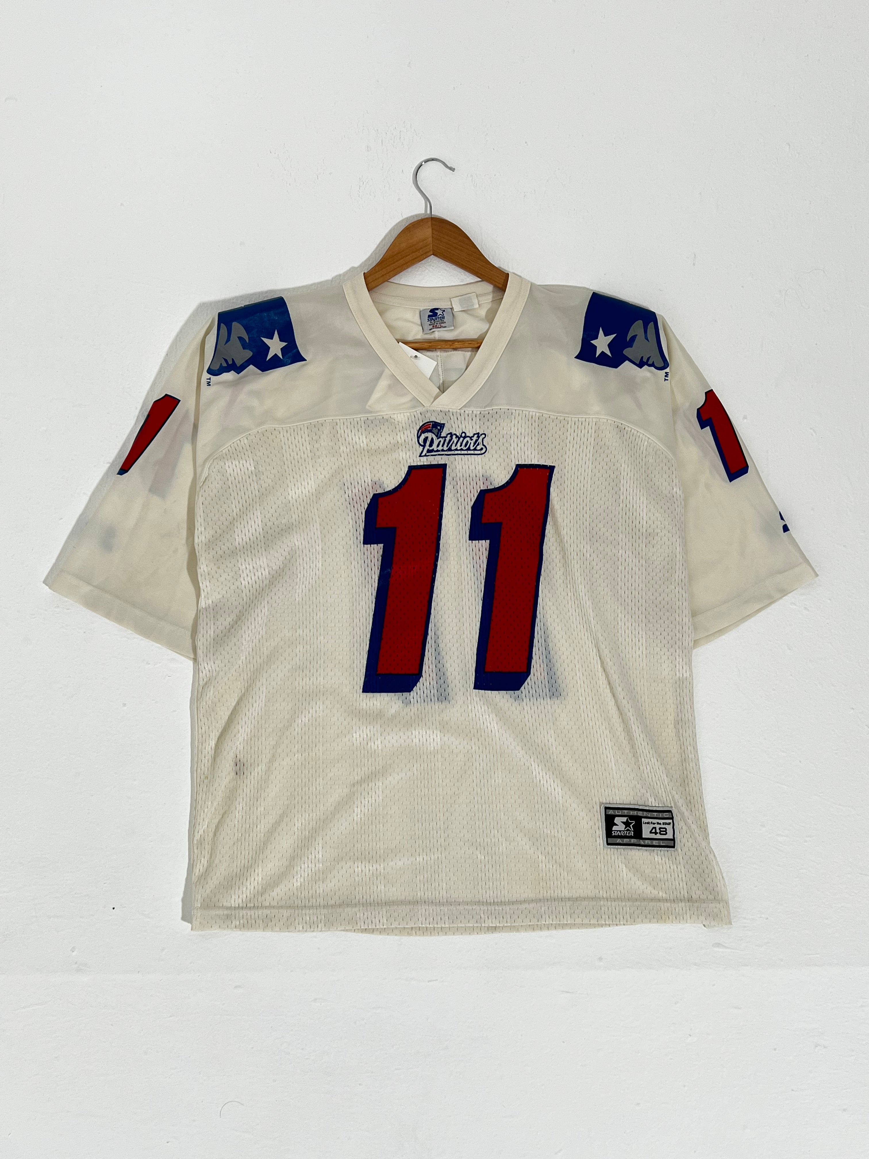 NEW ENGLAND PATRIOTS DREW BLEDSOE VINTAGE 90s STARTER BIG LOGO ALTERNATE  NFL JERSEY LARGE