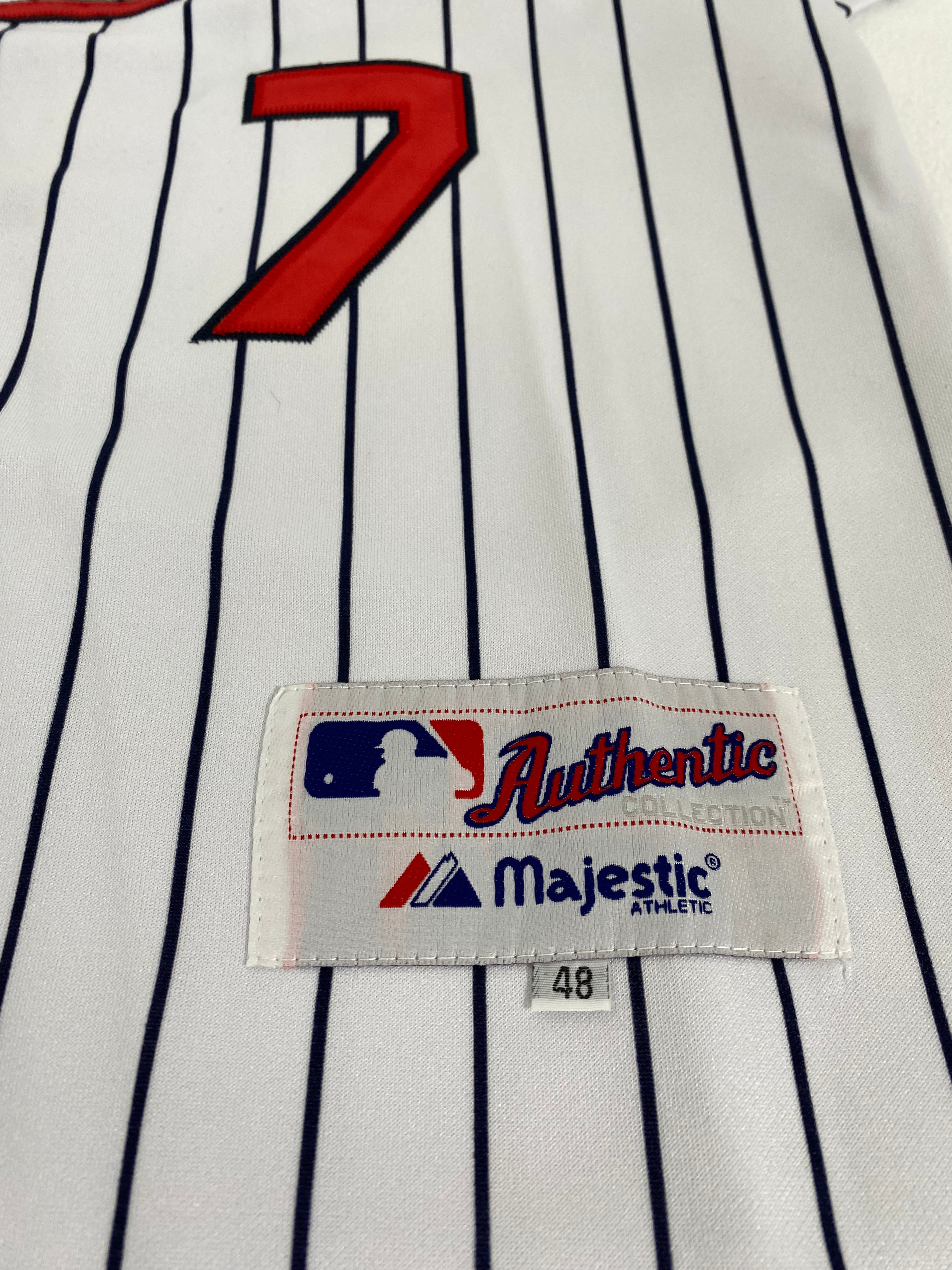 MINNESOTA TWINS JOE MAUER INAUGURAL SEASON 2010 TARGET FIELD JERSEY! -  NICE! - RARE! - SIZE 48 - MAJESTIC AUTHENTIC COLLECTION! - MN TWINS RETIRED  #7 - SEE PICTURES!