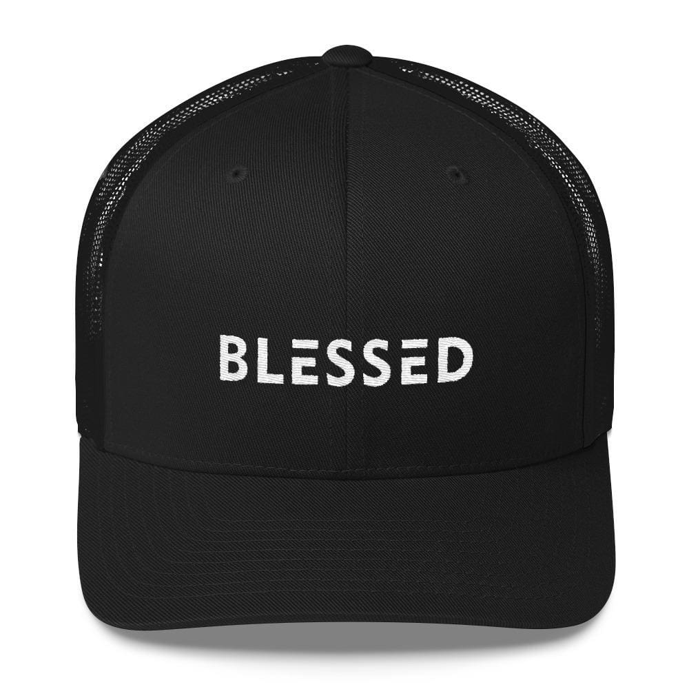 Faith Black On Black Trucker Hat | Black On Black Christian Hat | Fact Goods