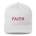 FAITH 5 Panel Christian Trucker Hat with Black Stitching