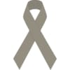 Grey awareness ribbon