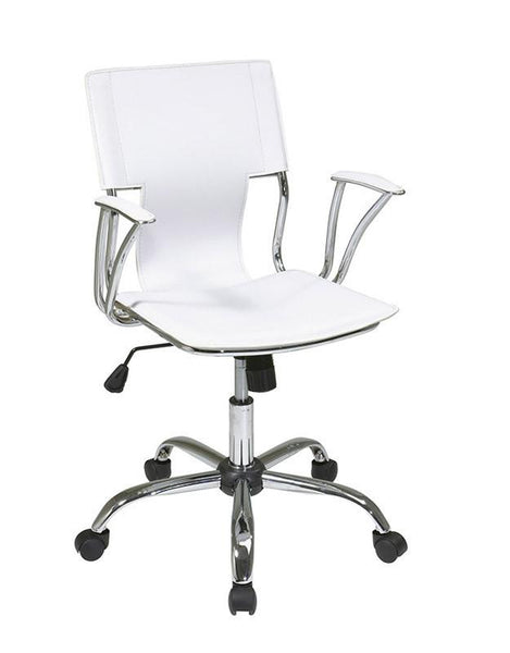 Office Star Ave Six Dor26 Wh Dorado Office Chair With Fixed Padded Arm