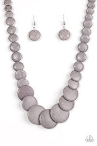 gray stone necklace