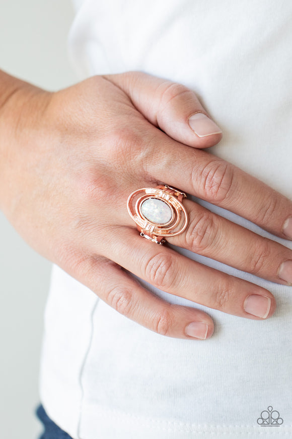 the dealmaker rose gold ring paparazzi