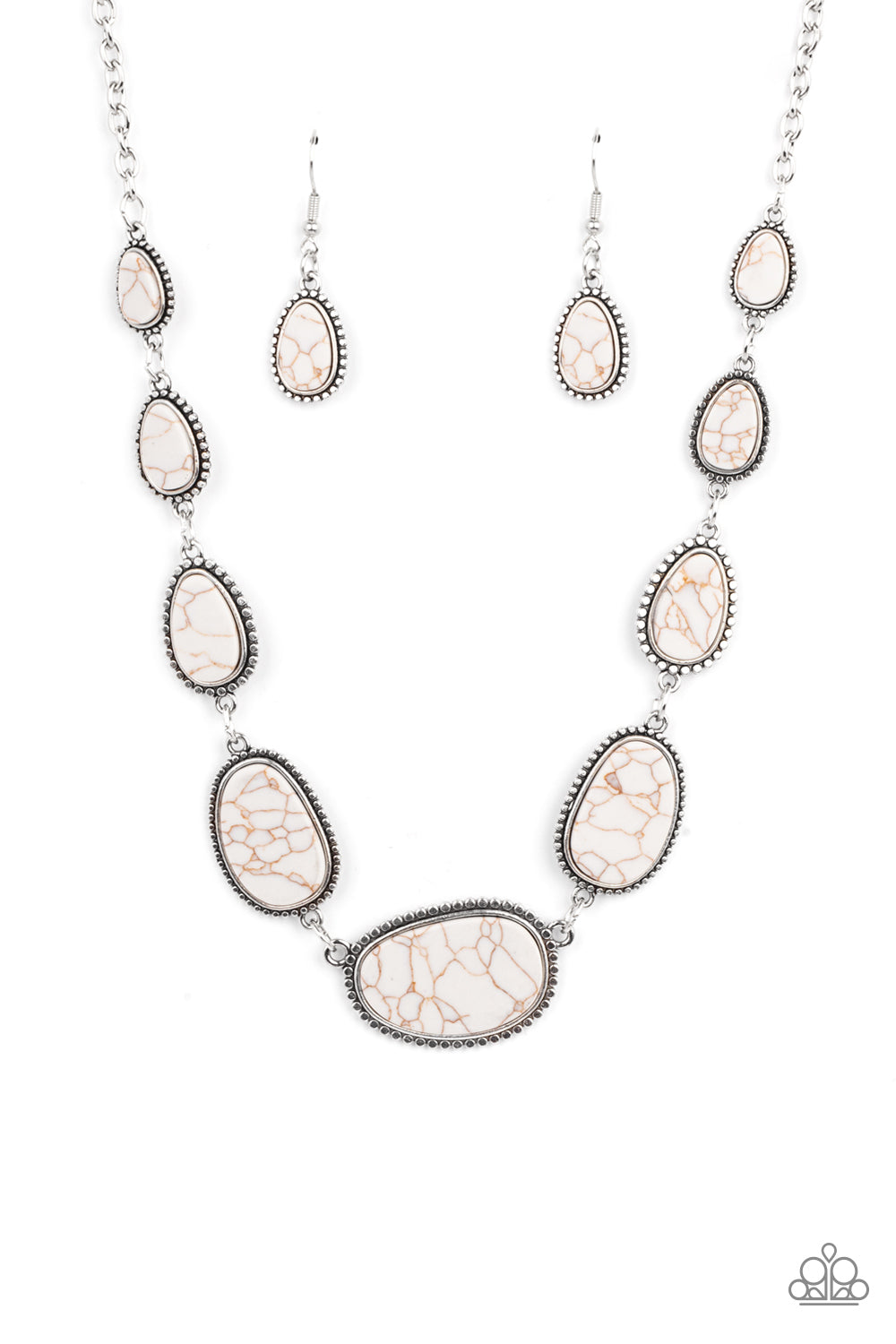 white stone necklace paparazzi