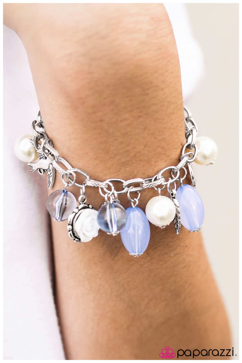 love doves blue bracelet paparazzi