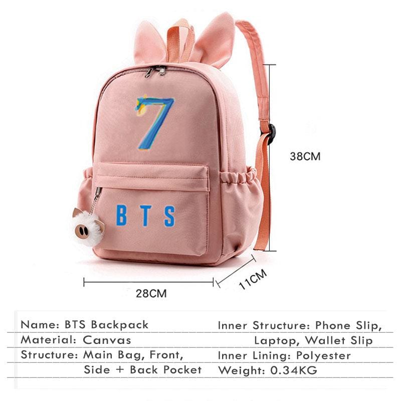 BTS Backpack - Map of the soul 7 (Black, White)