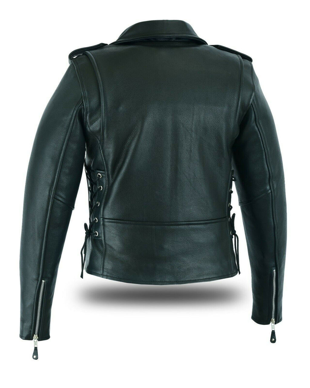 Womens Full Length Motorcycle Jacket With Side Lace Highwayleather 2087
