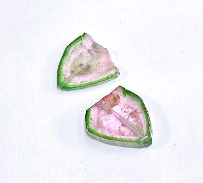 watermelon tourmaline slices