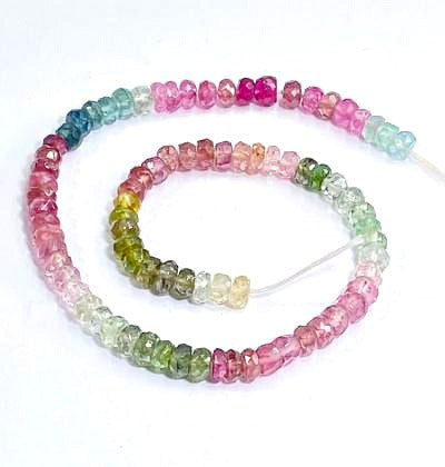 tourmaline rondelles in many colors