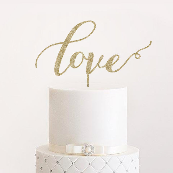 Gold Butterfly Love Cake Topper - Mia Cake House