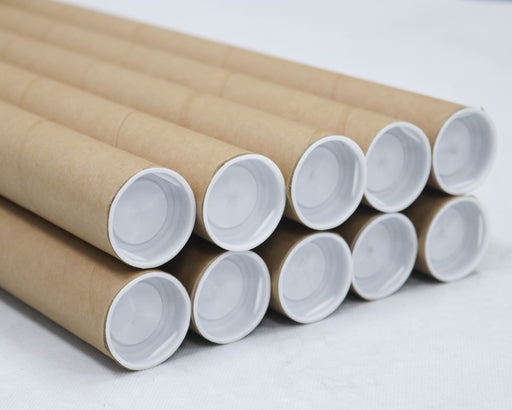 Mailing Tubes with Caps, 1.5 inch x 12 inch (4 Pack)