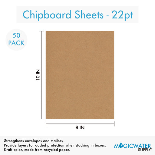 50 Sheets Chipboard 8.5 x 11 inch - 30pt (point) Medium Weight