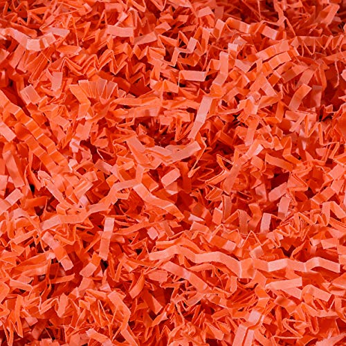 MagicWater Supply Crinkle Cut Paper Shred Filler (1/2 lb) for Gift Wrapping & Basket Filling - Orange