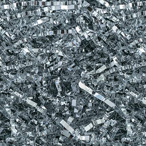 MagicWater Supply Crinkle Cut Paper Shred Filler (1/2 lb) for Gift Wrapping & Basket Filling - Silver