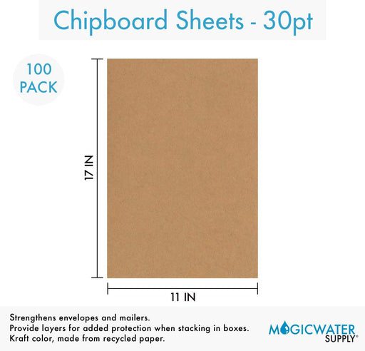 25 Sheets of Chipboard, 30pt (Point) Medium Weight Cardboard .030