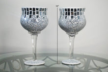 2 Piece Set of Goblets in Shiny Silver