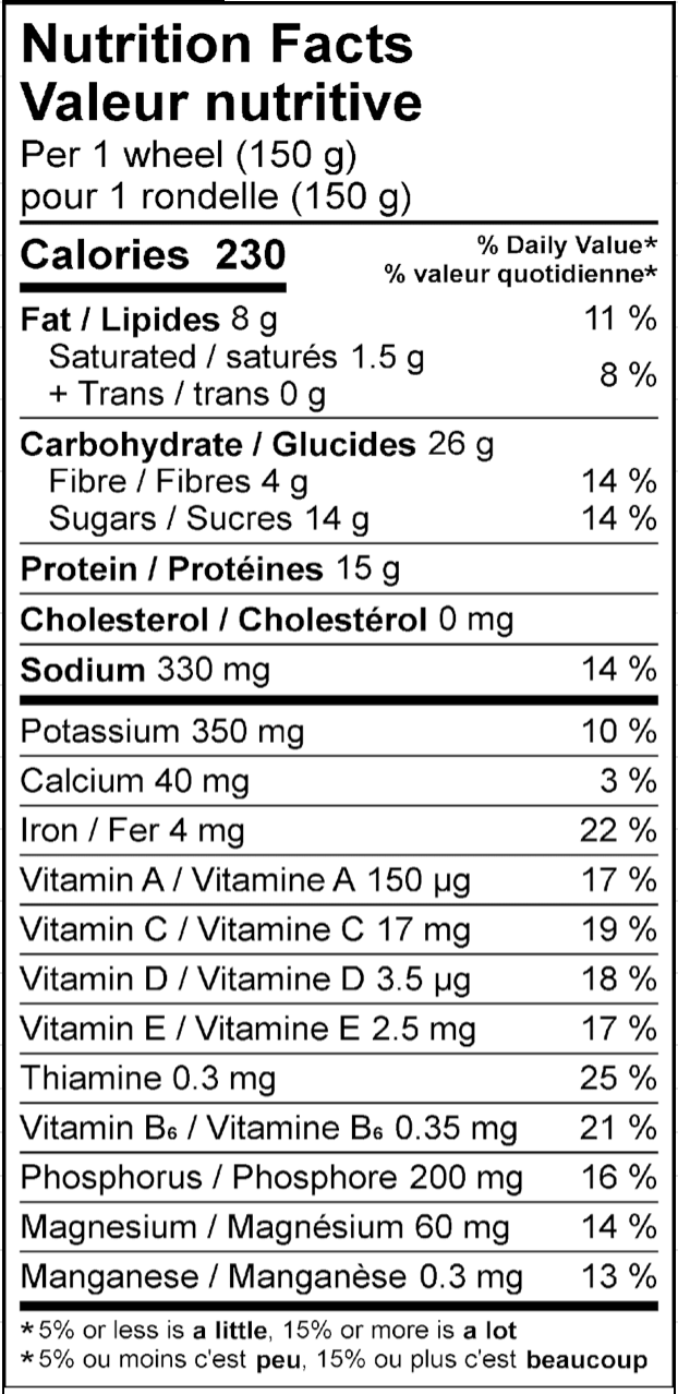 nutrition facts