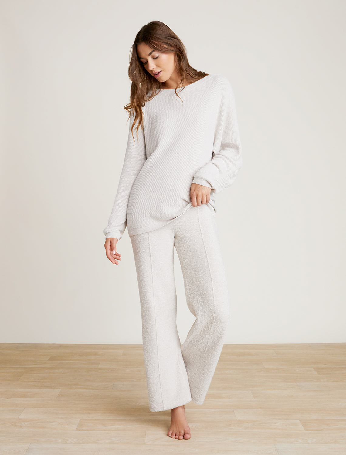 La Vie en Rose Soft Knit Ribbed Fitted Pants