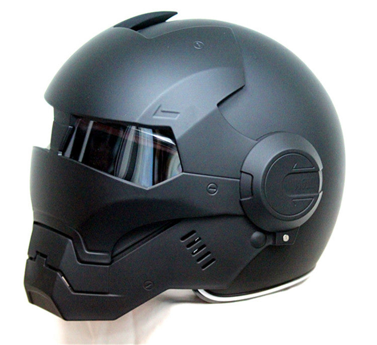 black motorcycle helmet