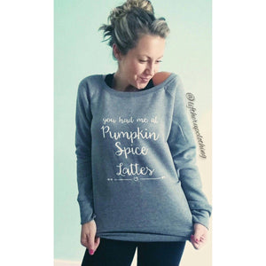 wide neck slouchy sweatshirt