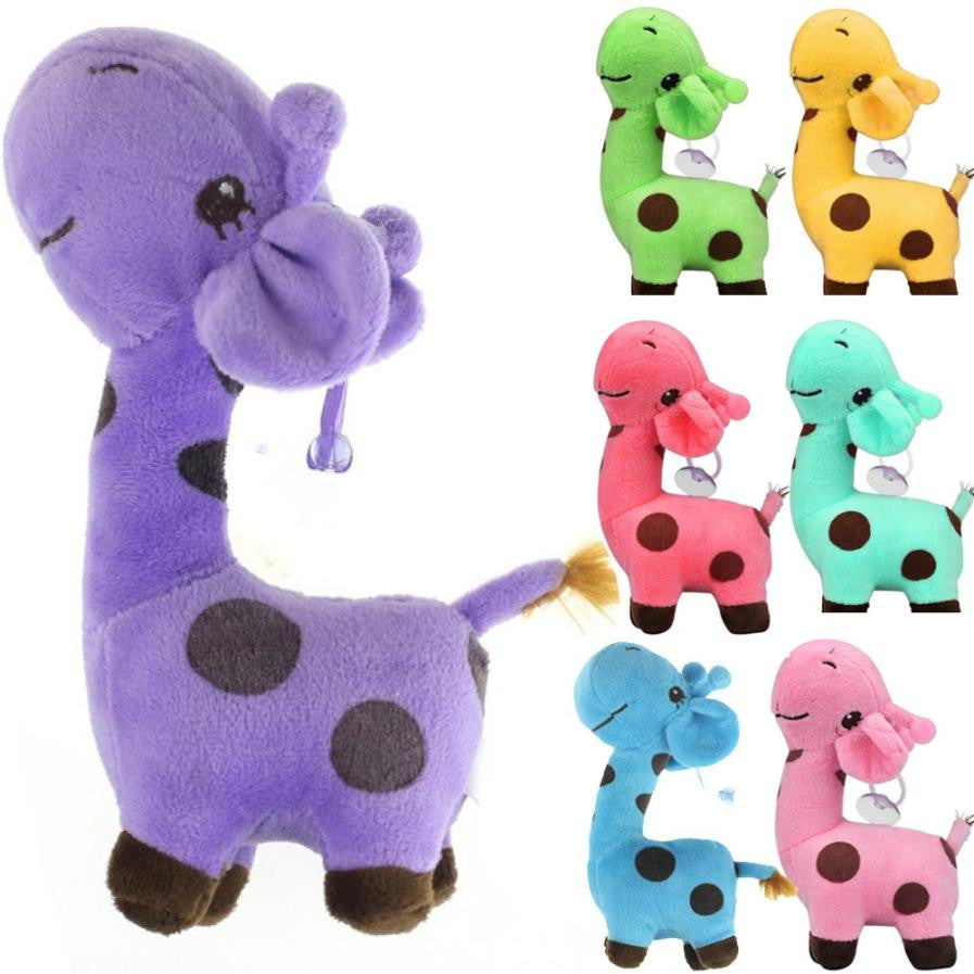 purple stuffed giraffe