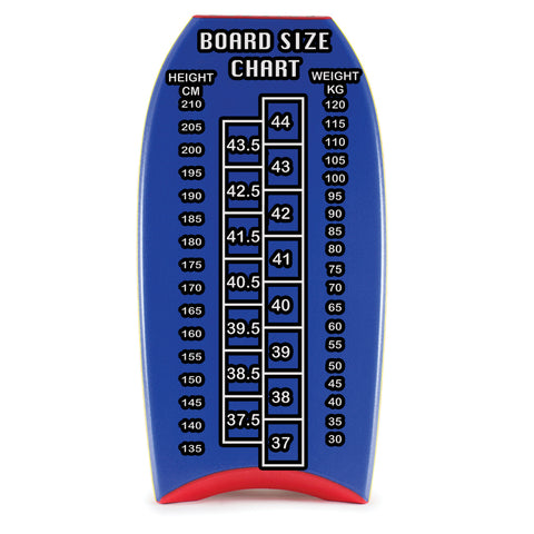 Bodyboard Size Chart Cm