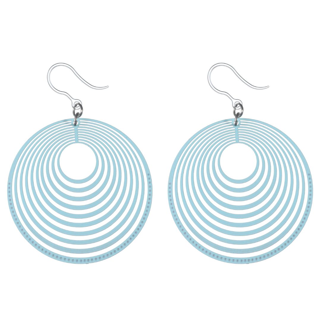 Exaggerated Tape Measure Dangles Hypoallergenic Earrings for Sensitive Ears Made with Plastic Posts