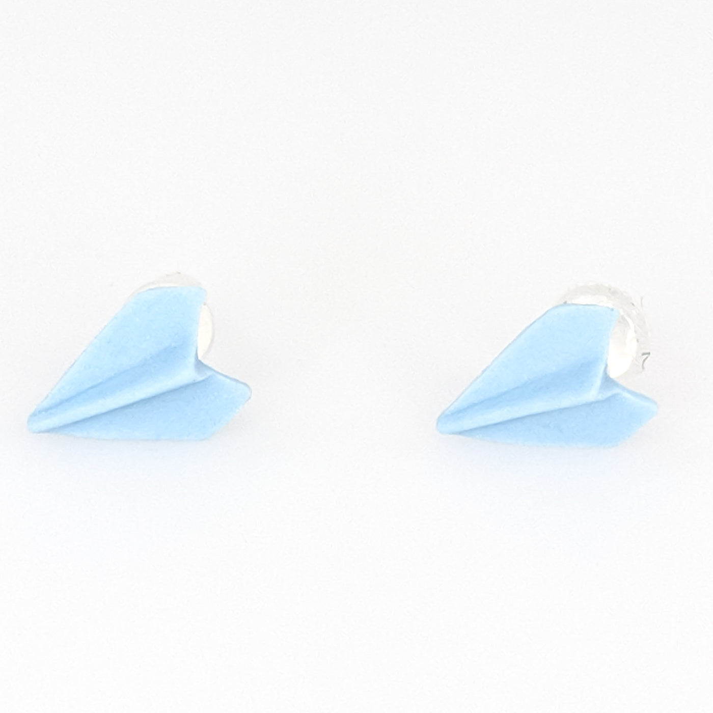 Paper Airplane Earrings (Studs) - blue