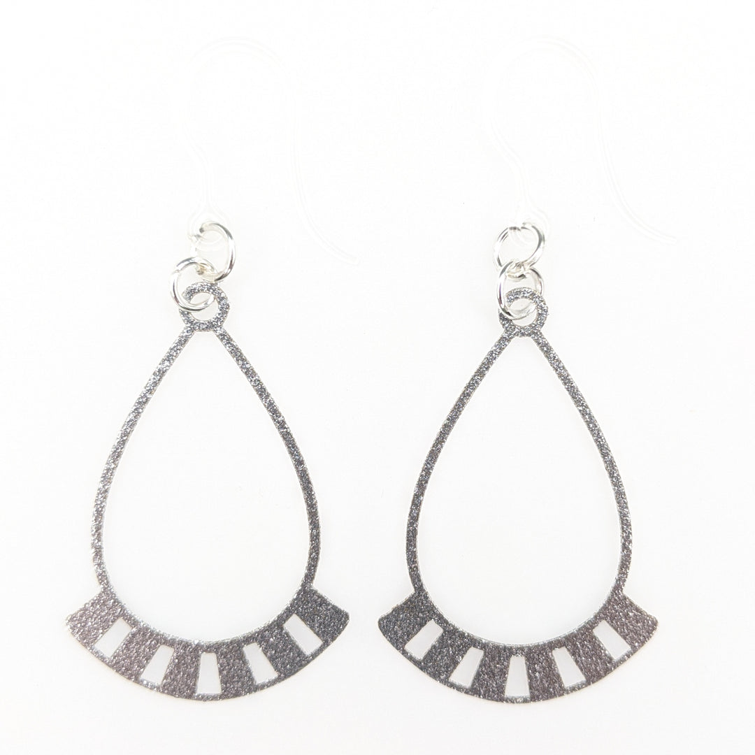 Silver Fruit Slice Dangles Hypoallergenic Earrings for Sensitive Ears Made with Plastic Posts