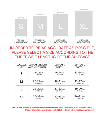 SuitFaces Sizing Chart