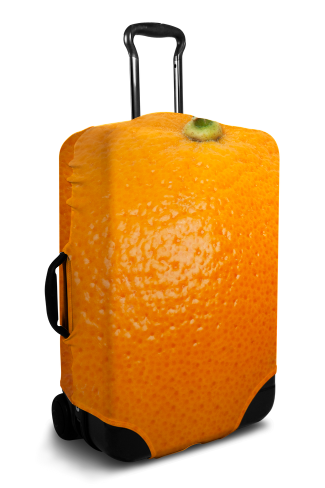 orange suitcase