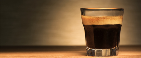 Espresso shot made with Nespresso compatible pod