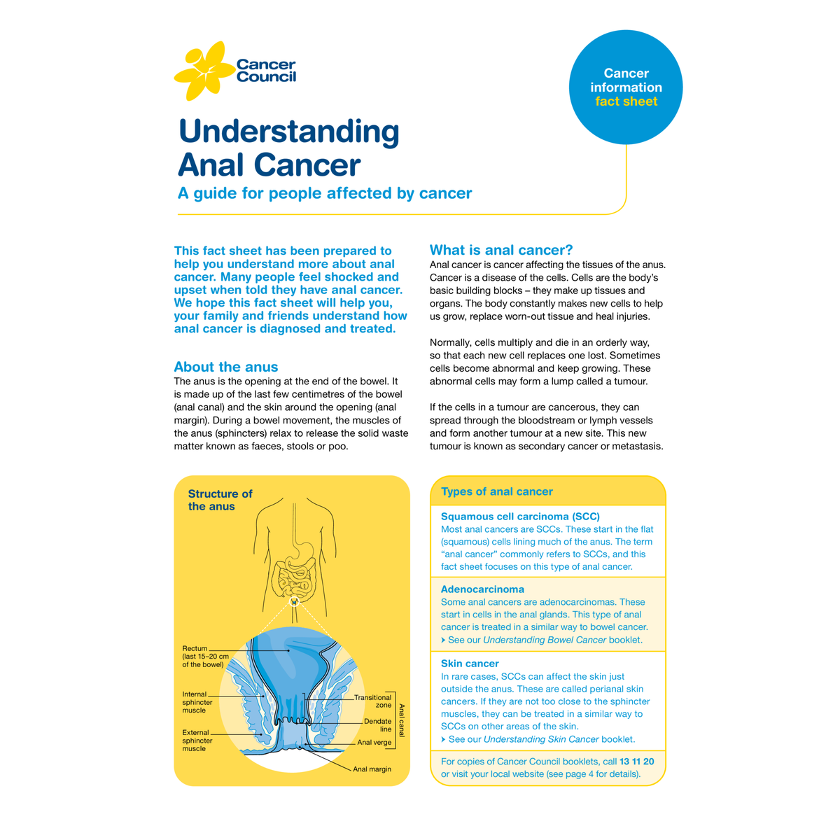 Understanding Anal Cancer Pdf Download Cancer Council Queensland Resources