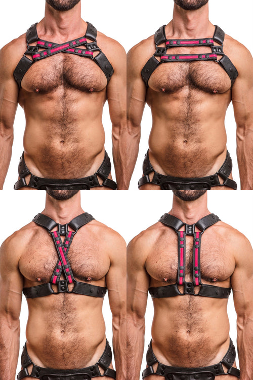 hot pink men's harness