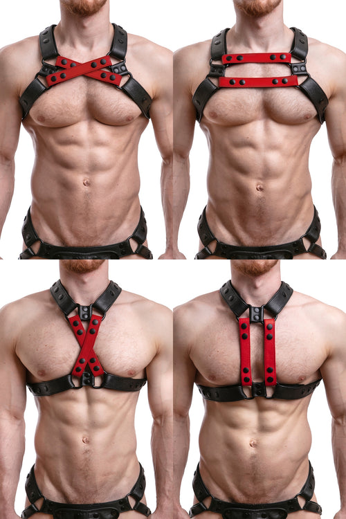 Shines Men Body Restraint Leather Harness Belts Straps Suspenders Braces  Armor Costumes .