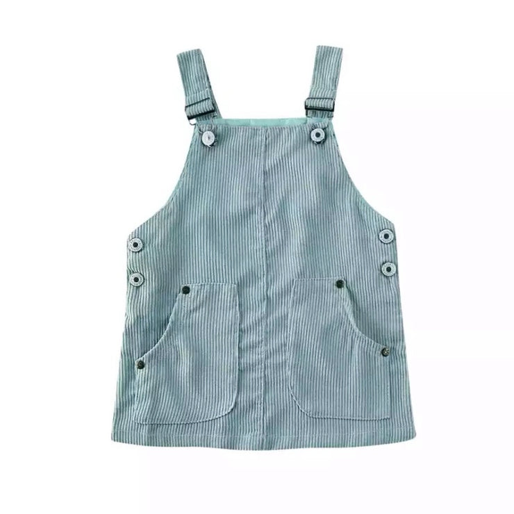 Marla Overall Dress- Mint