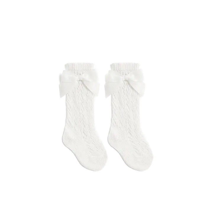 Molly Bow Socks- White